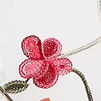 Petite Catalina Island Embroidered Flowers Two One Top