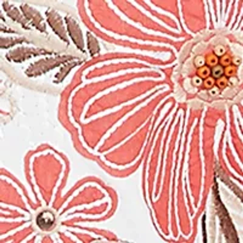 Petite Catalina Island Embroidered Flowers Top