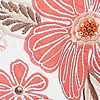 Petite Catalina Island Embroidered Flowers Top