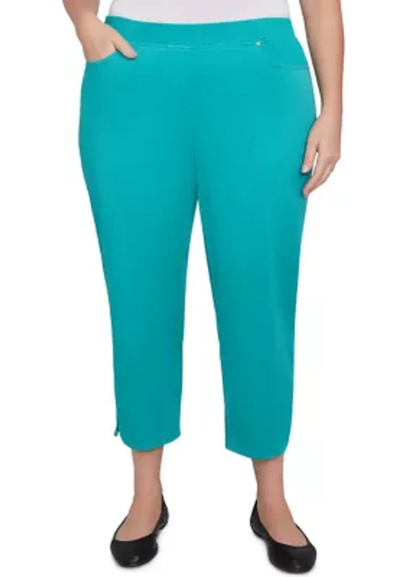 Plus Nantucket Capri Pants with Tulip Edge