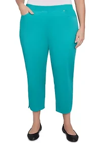 Plus Nantucket Capri Pants with Tulip Edge