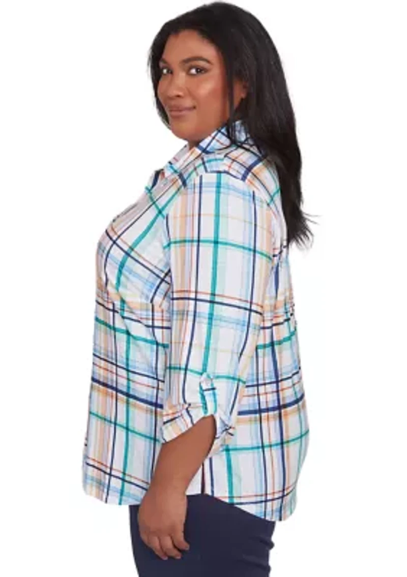 Plus Nantucket Plaid Knit Shirt