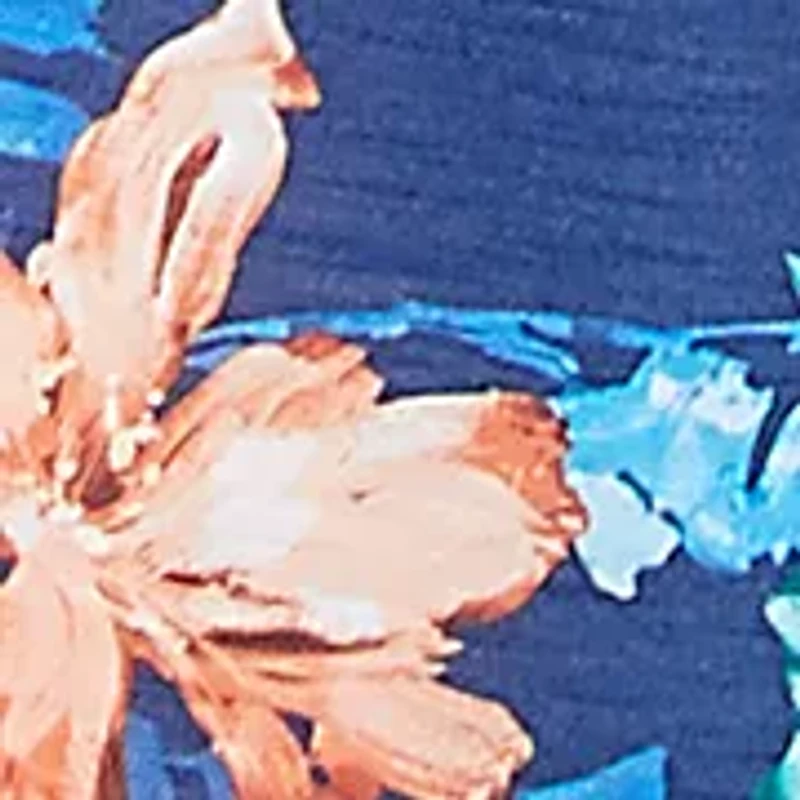 Petite Nantucket Asymmetric Flowers Top