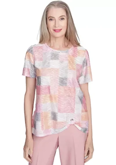 Women's Estate Of Mind Color Block Texture Top
