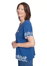 Petite Flower Power Border Embroidery