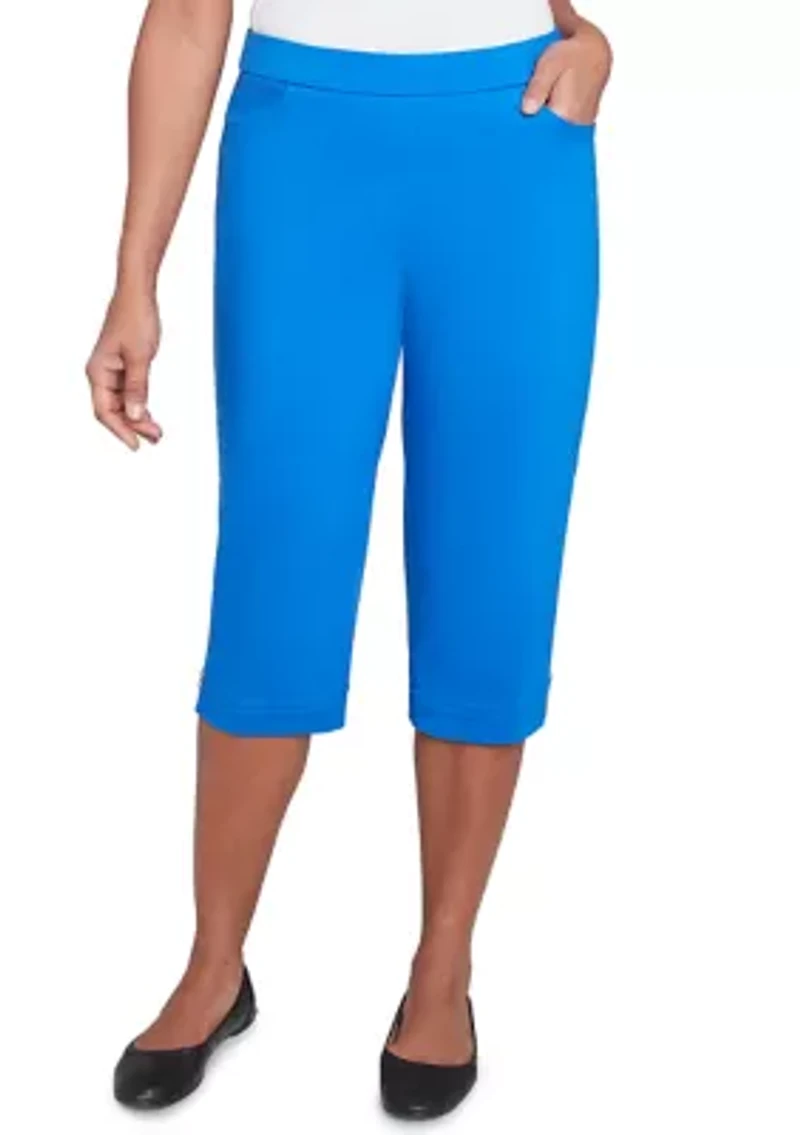 Women's Parrot Cay Novelty Cuff Capri Pants with Tummy Control