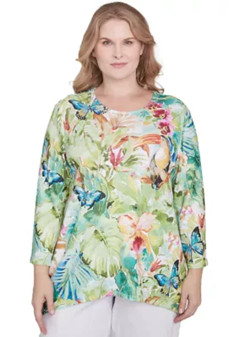 Plus Parrot Cay Tropical Toucan Top