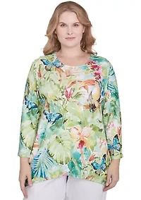 Plus Parrot Cay Tropical Toucan Top
