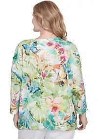 Plus Parrot Cay Tropical Toucan Top