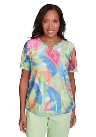 Petite Parrot Cay Tropical Texture Top
