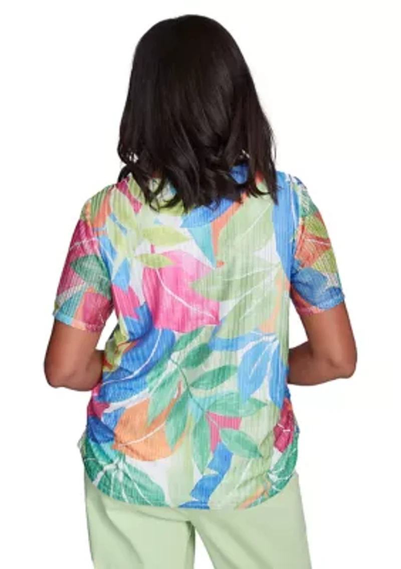 Petite Parrot Cay Tropical Texture Top