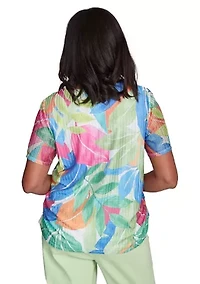 Petite Parrot Cay Tropical Texture Top