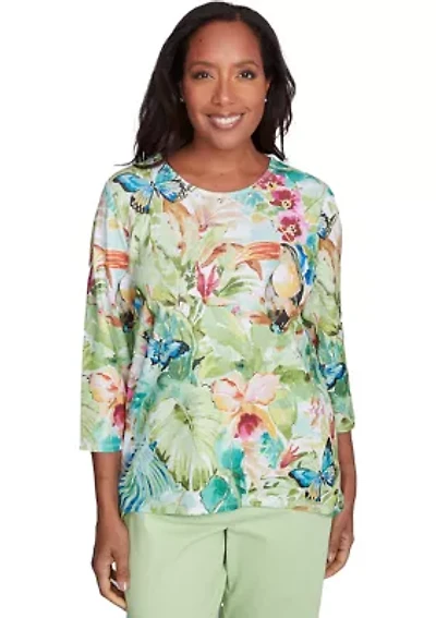 Petite Parrot Cay Tropical Toucan Top