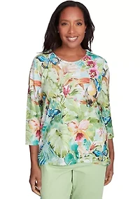 Petite Parrot Cay Tropical Toucan Top