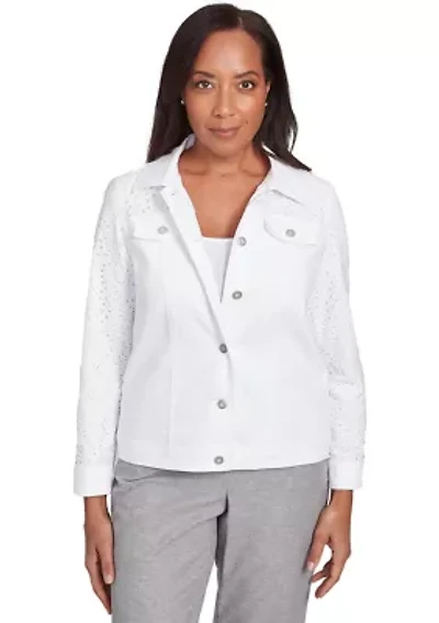 Women's Crystal Springs Eyelet Denim Jacket