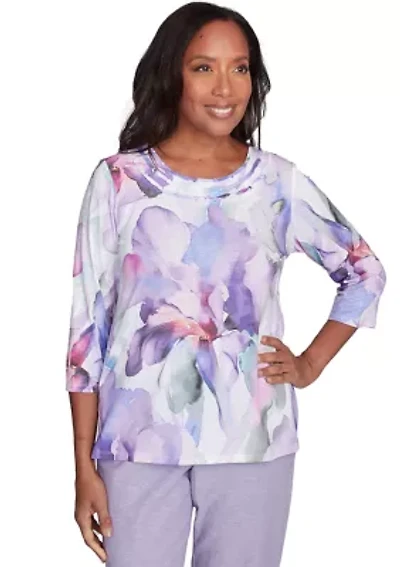 Women's Crystal Springs Dramatic Flowers Top
