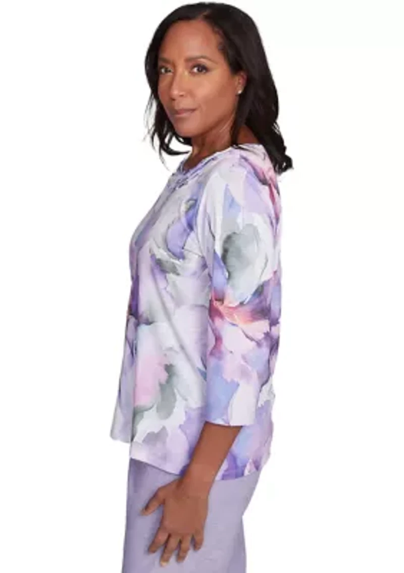 Women's Crystal Springs Dramatic Flowers Top