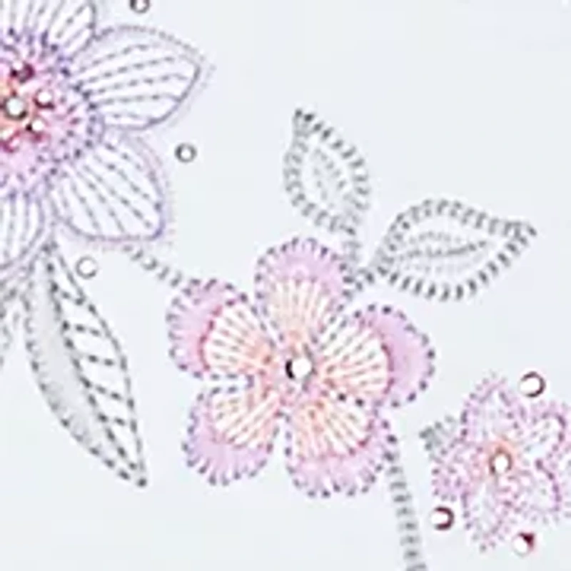 Women's Crystal Springs Embroidered Flower Yoke Top