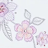 Women's Crystal Springs Embroidered Flower Yoke Top