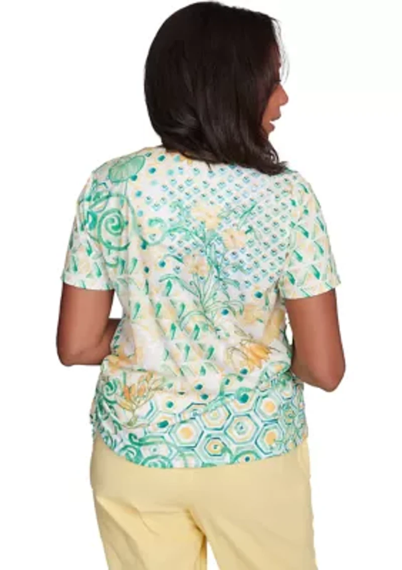 Women's Rise & Shine Geo Patchwork Top