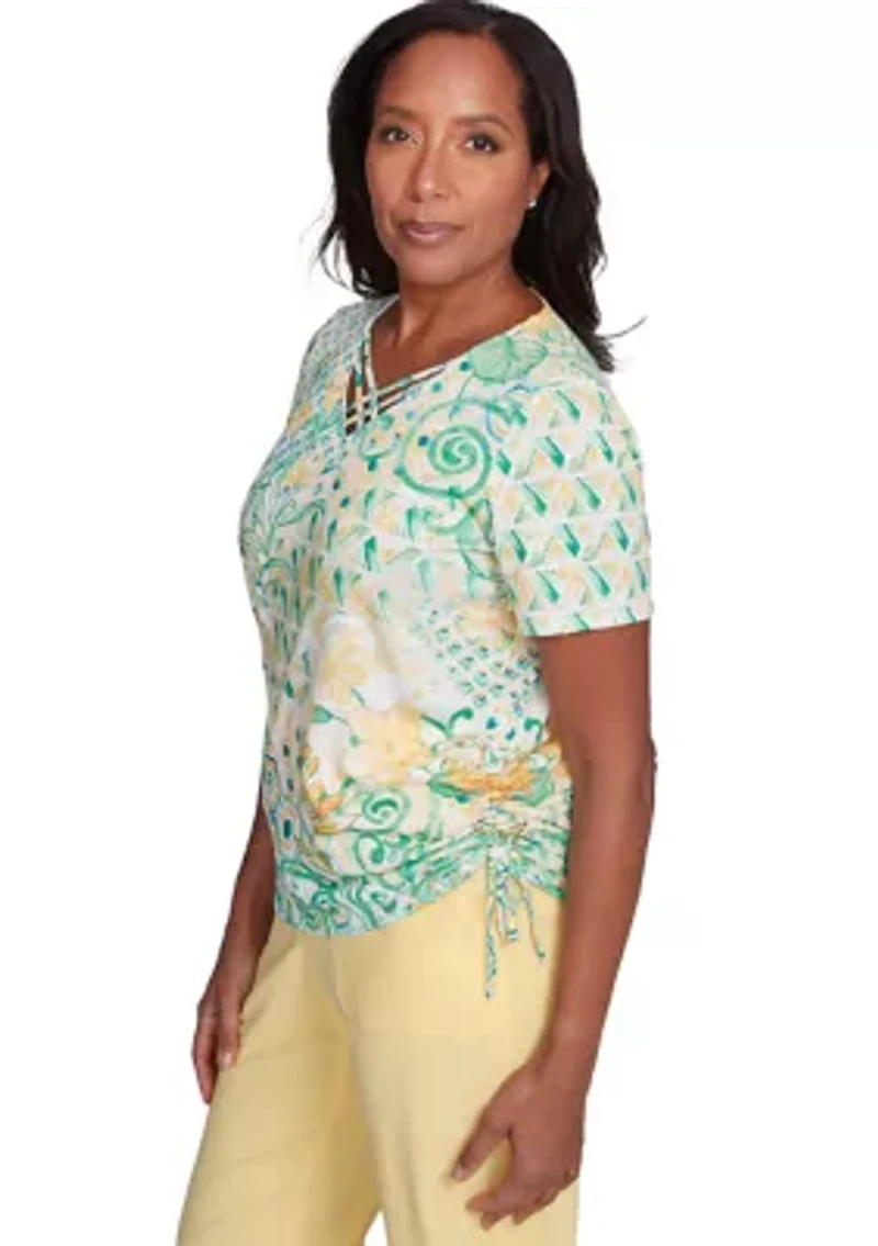 Women's Rise & Shine Geo Patchwork Top