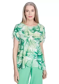 Women's Rise & Shine Monotone Tropical Leaves