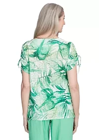 Women's Rise & Shine Monotone Tropical Leaves