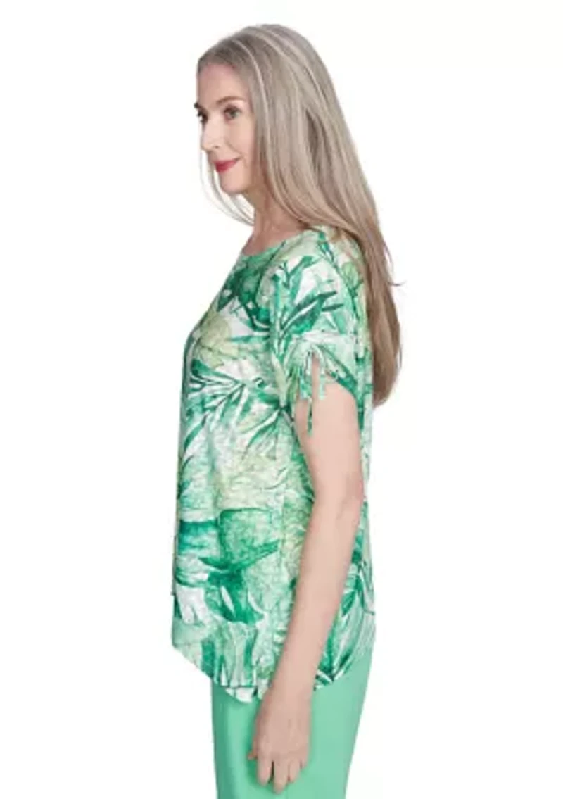 Women's Rise & Shine Monotone Tropical Leaves