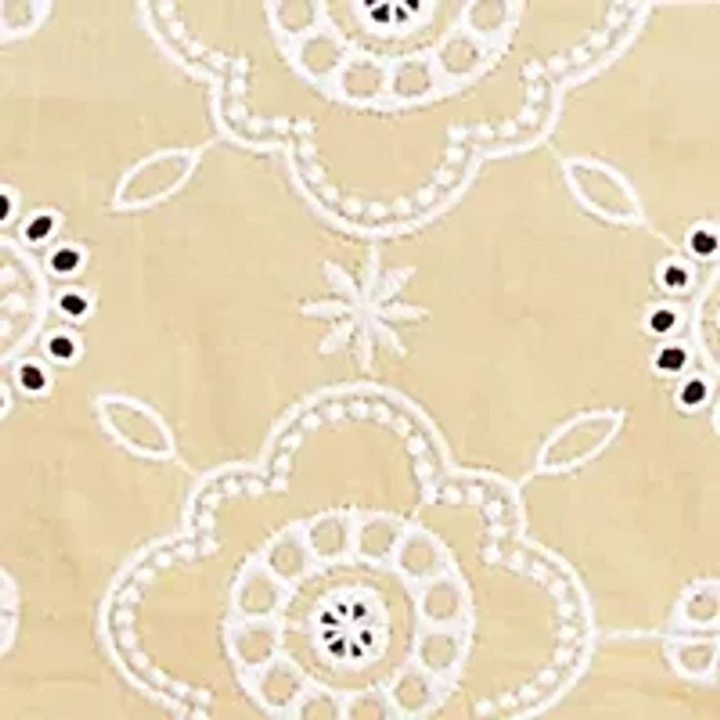 Petite Rise and Shine Flower Embroidered Eyelet Top