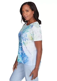 Women's St. Thomas Drama Floral Print Top