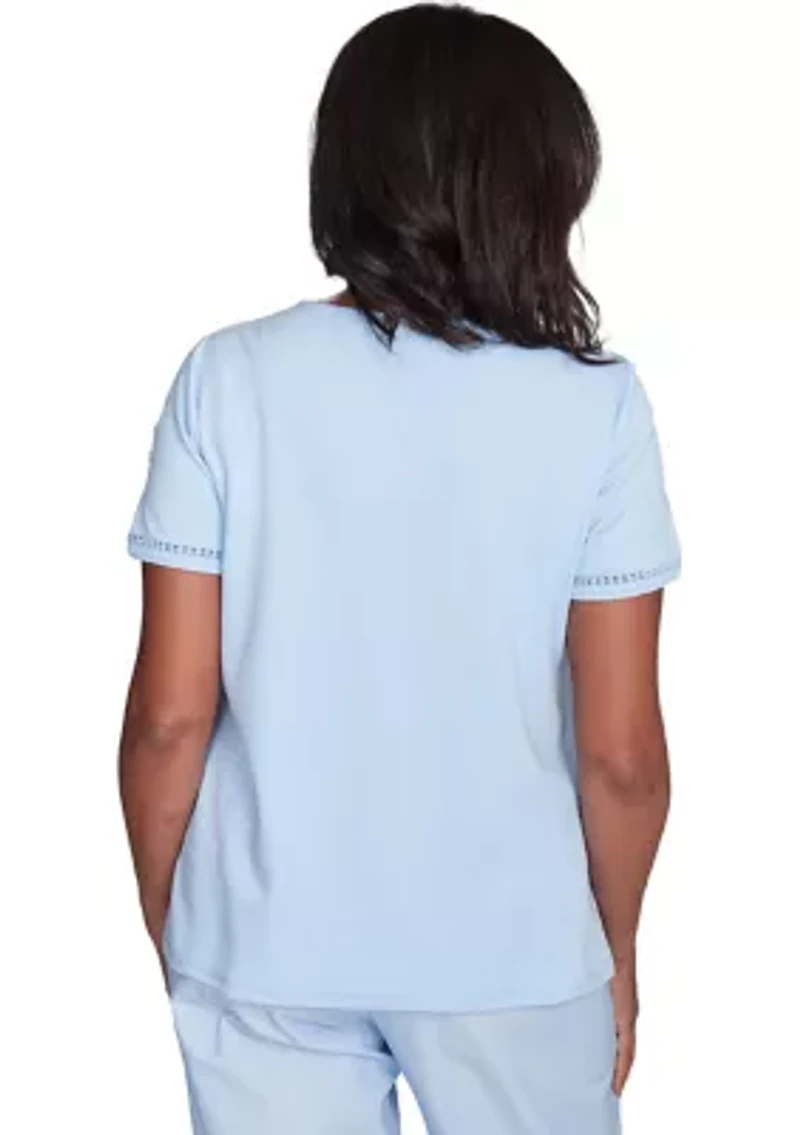 Petite St. Thomas Appliqué Dragonfly Flowers Top