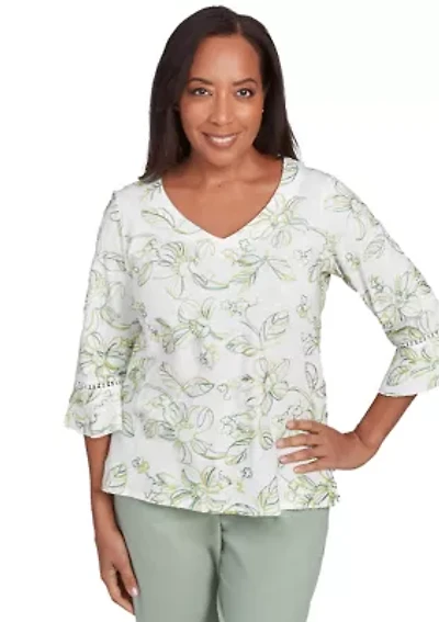 Women's Santa Fe Monotone Embroidery Top