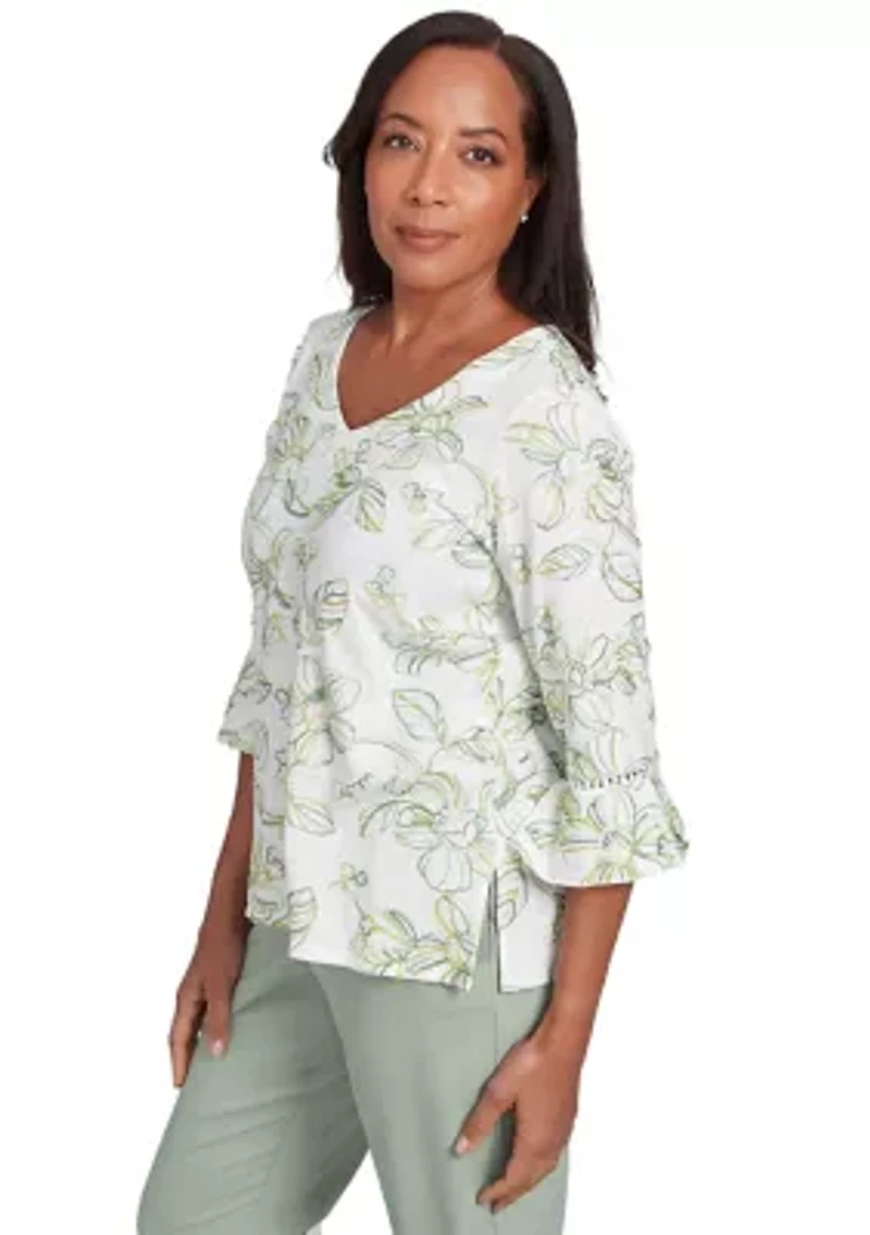 Women's Santa Fe Monotone Embroidery Top