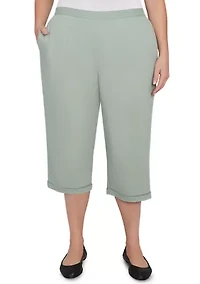 Plus Santa Fe Capri with Crochet Inset