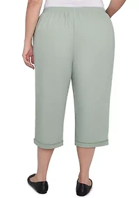 Plus Santa Fe Capri with Crochet Inset
