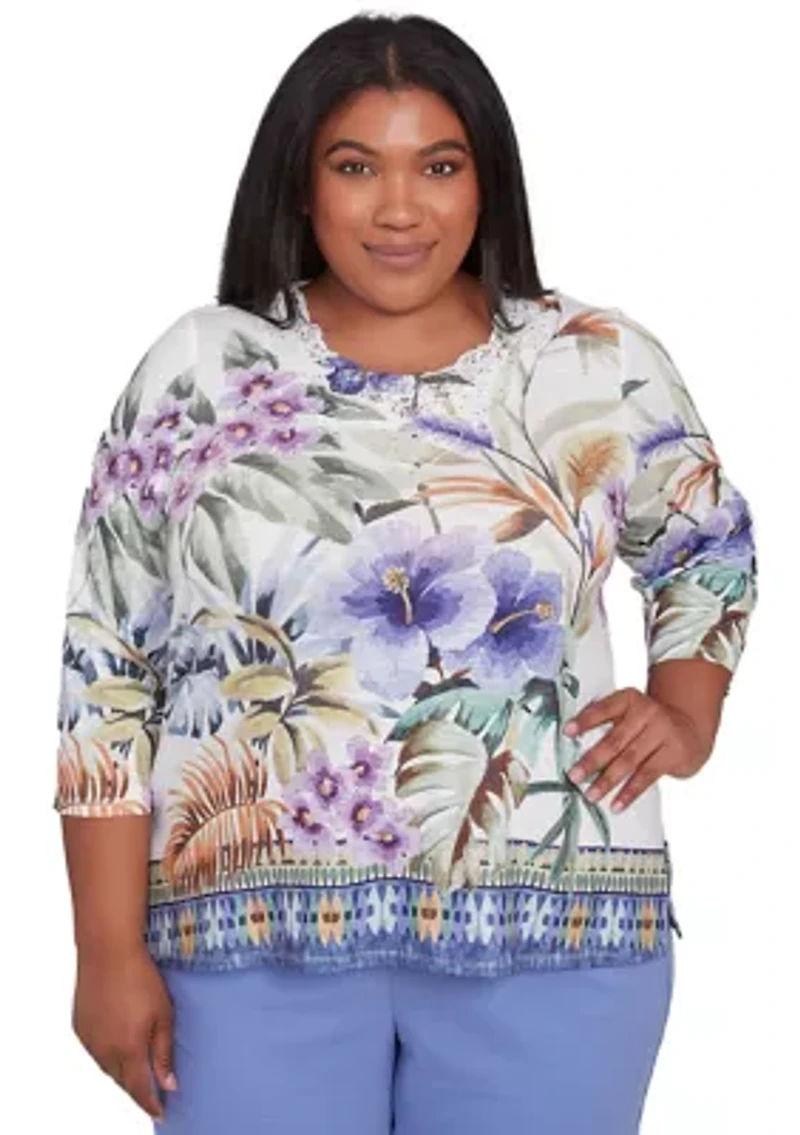 Plus Santa Fe Tropical Border Top