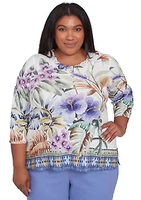 Plus Santa Fe Tropical Border Top