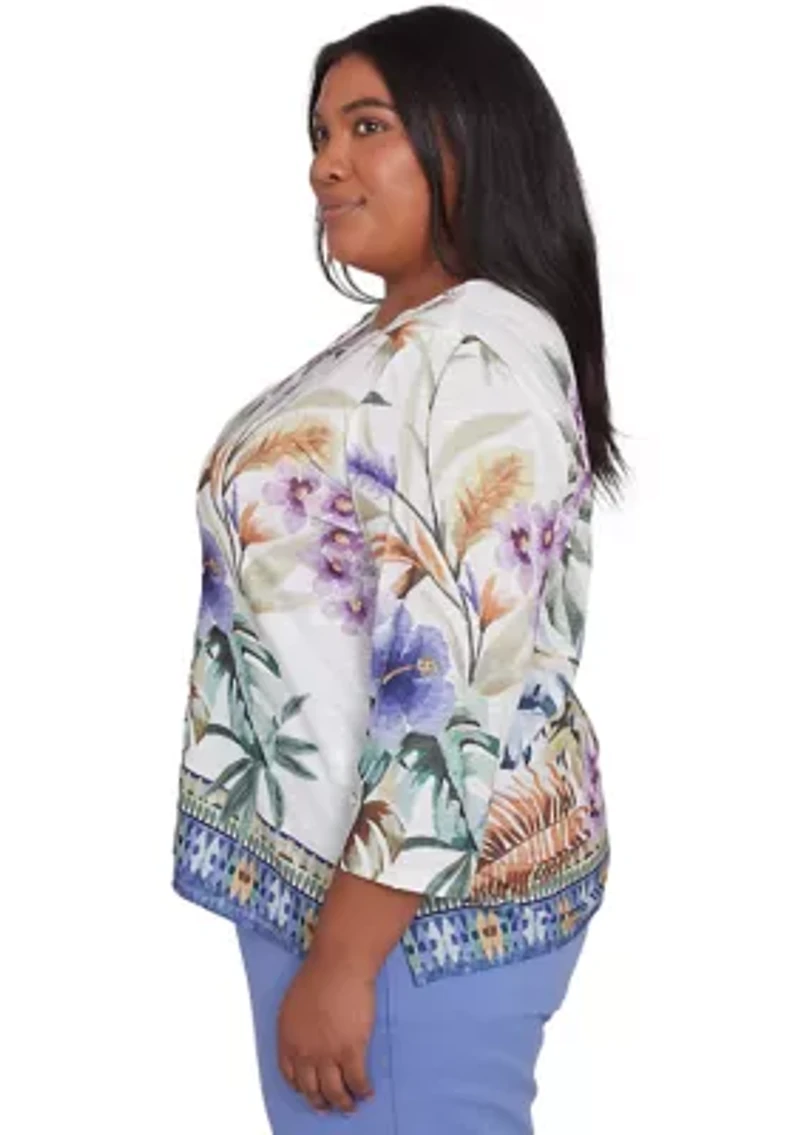 Plus Santa Fe Tropical Border Top