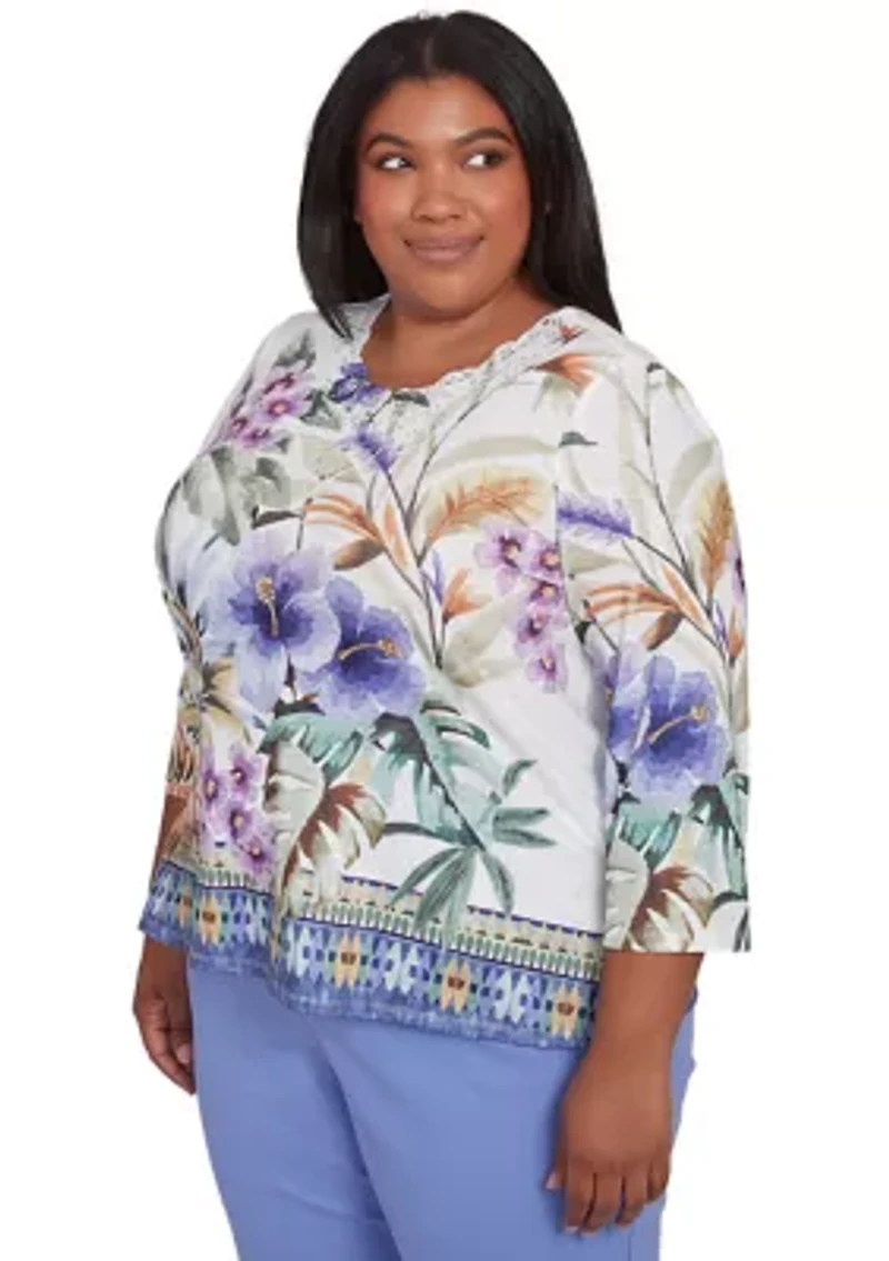 Plus Santa Fe Tropical Border Top