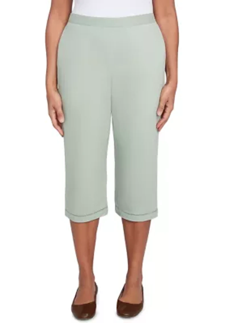 Petite Santa Fe Capri Pants with Crochet Inset