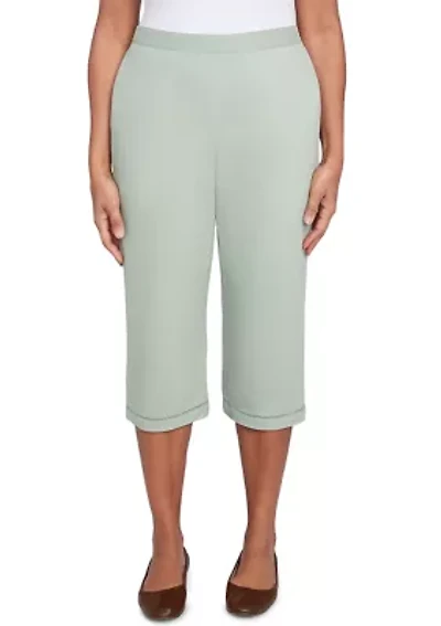 Petite Santa Fe Capri Pants with Crochet Inset