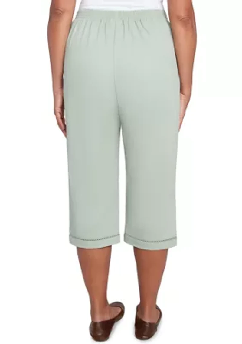 Petite Santa Fe Capri Pants with Crochet Inset