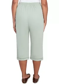 Petite Santa Fe Capri Pants with Crochet Inset