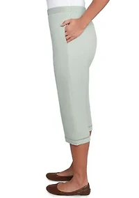 Petite Santa Fe Capri Pants with Crochet Inset