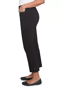 Petite Natural Instinct Embellished Allure Ankle Pants