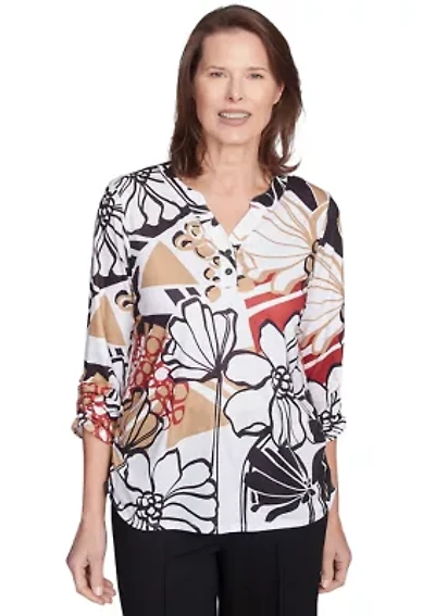 Petite Natural Instinct Bold Floral Top