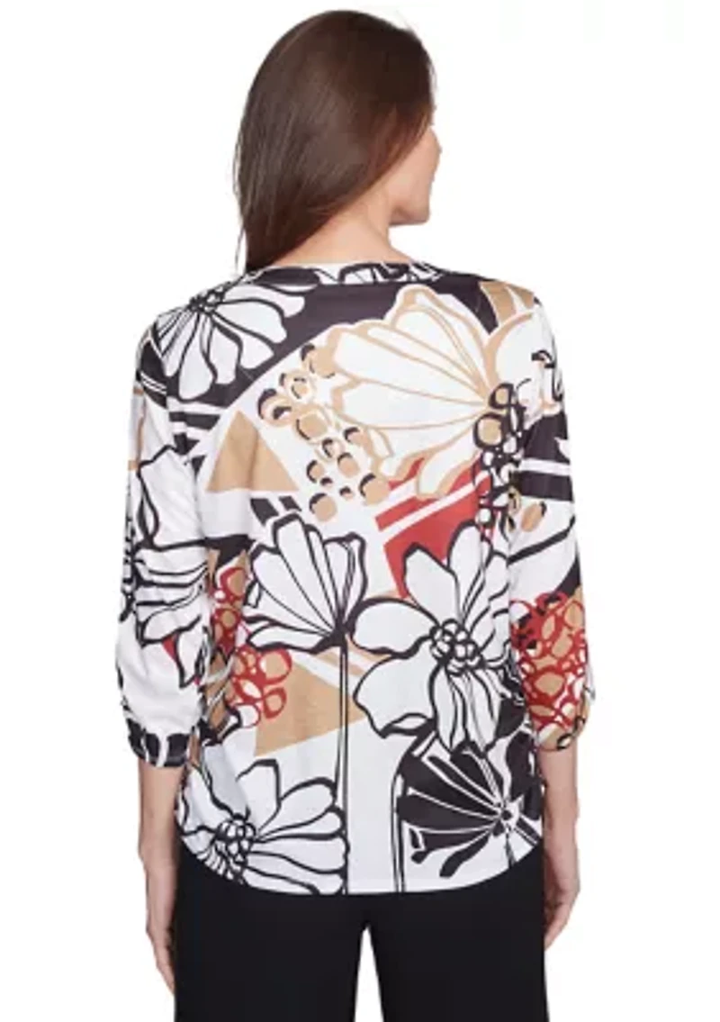 Petite Natural Instinct Bold Floral Top