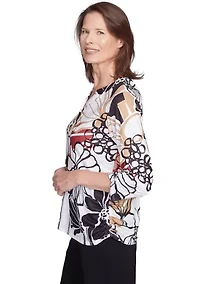 Petite Natural Instinct Bold Floral Top