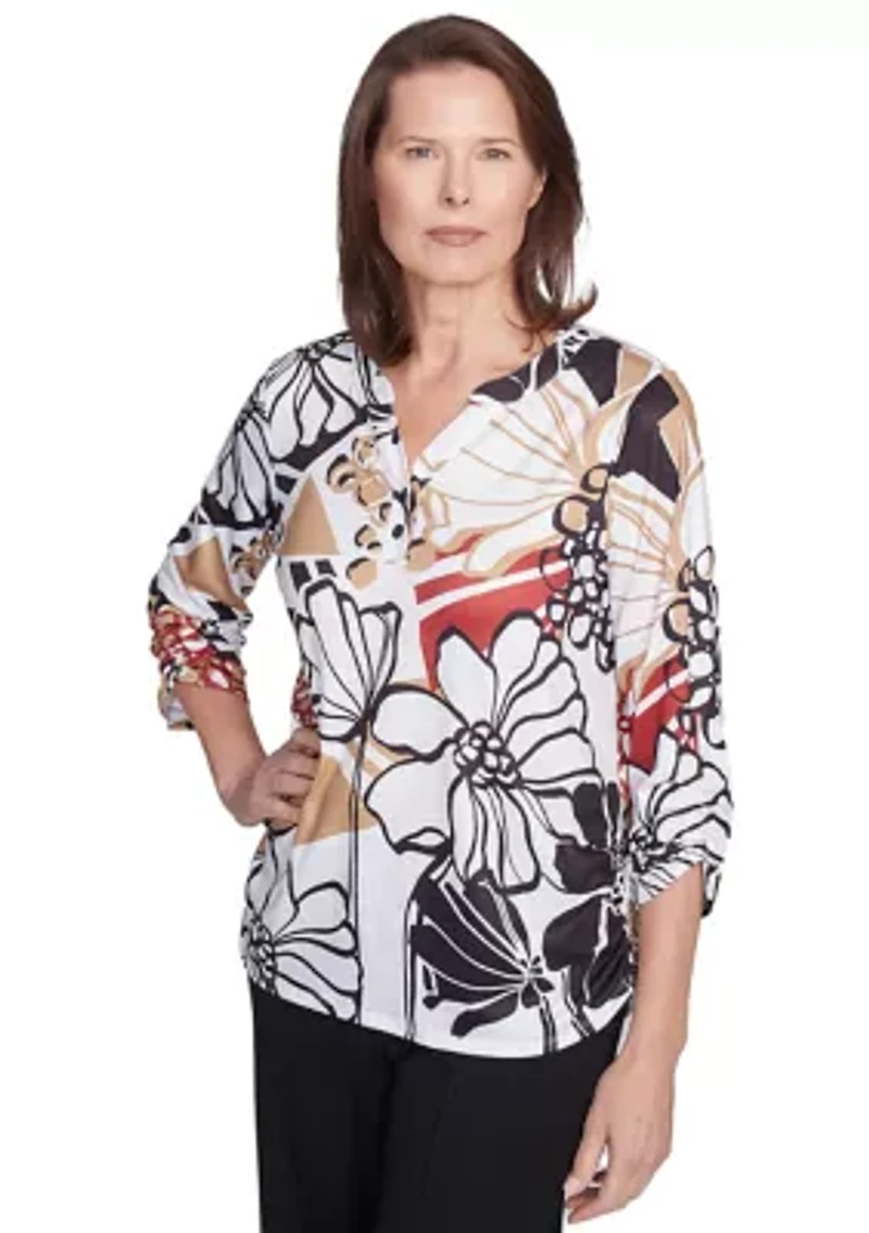 Petite Natural Instinct Bold Floral Top