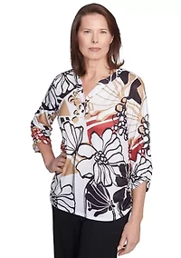 Petite Natural Instinct Bold Floral Top
